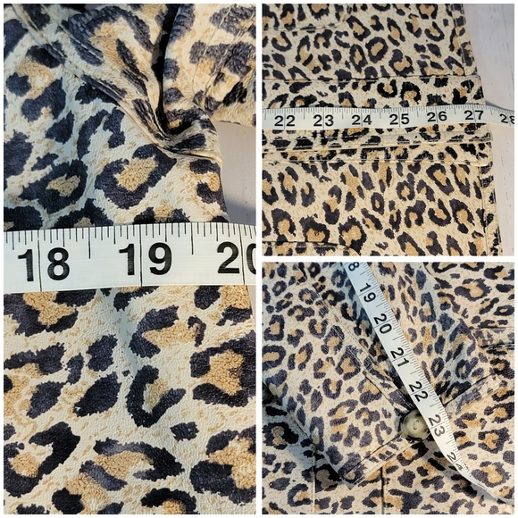 Atelier by B. Thomas Reversable Leather Animal Cheetah Print Fashion Jacket S - Picture 11 of 12